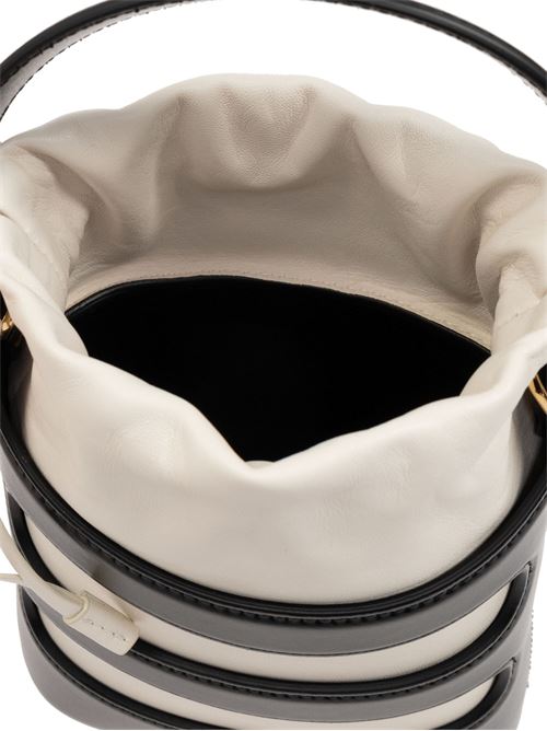 black/white calf leather brushed finish bucket ALEXANDER MCQUEEN | 7959001VPHG1090